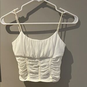 Princess Polly Elegant Cream Ruched Camisole